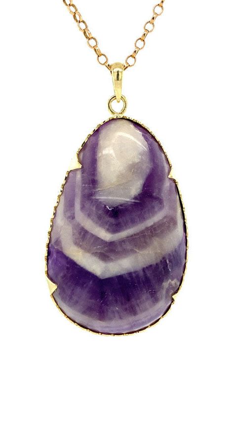 Vintage 14K Gold Pendant with Amethyst Quartz